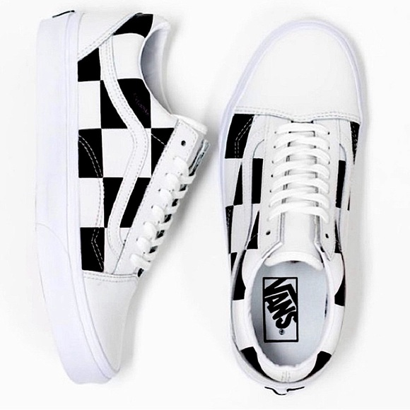 🖤🤍LEATHER CHECKERBOARD🖤🤍OLD SKOOL Vans Shoes🖤 - Picture 9 of 9